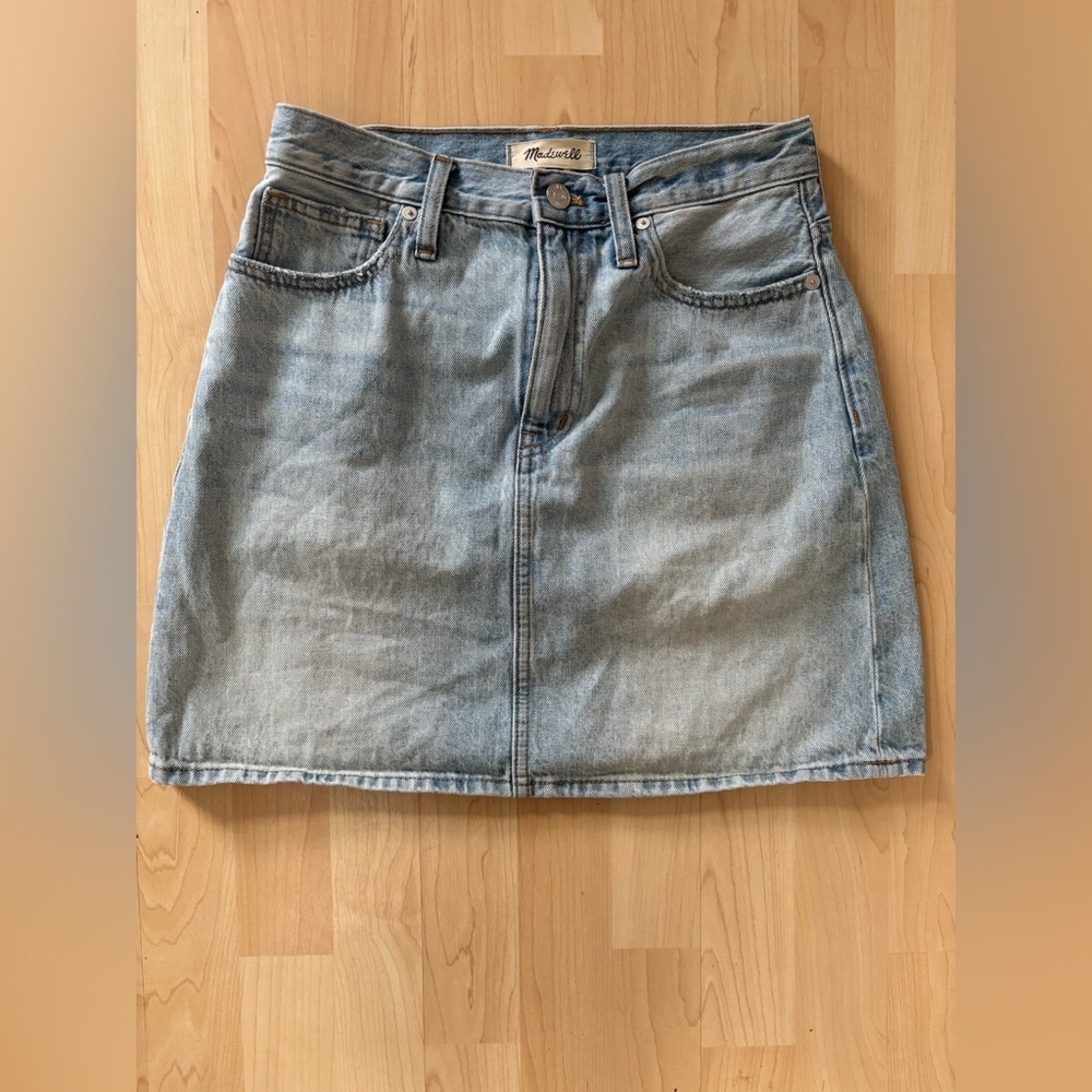 Madewell Jean Skirt Rigid Denim A-line